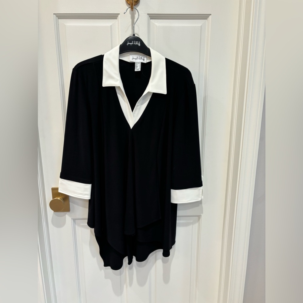 Joseph Ribkoff classic black white blouse